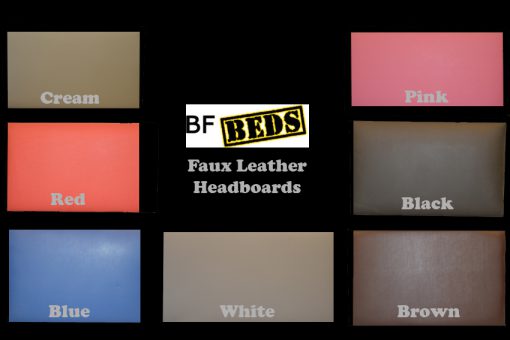 Faux leather headboard colour options
