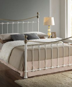 Strasbourg antique brass metal bed