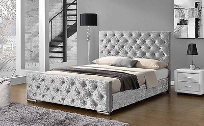 Luxury-Double-King-Size-Bed-Frame-Grey-Mink