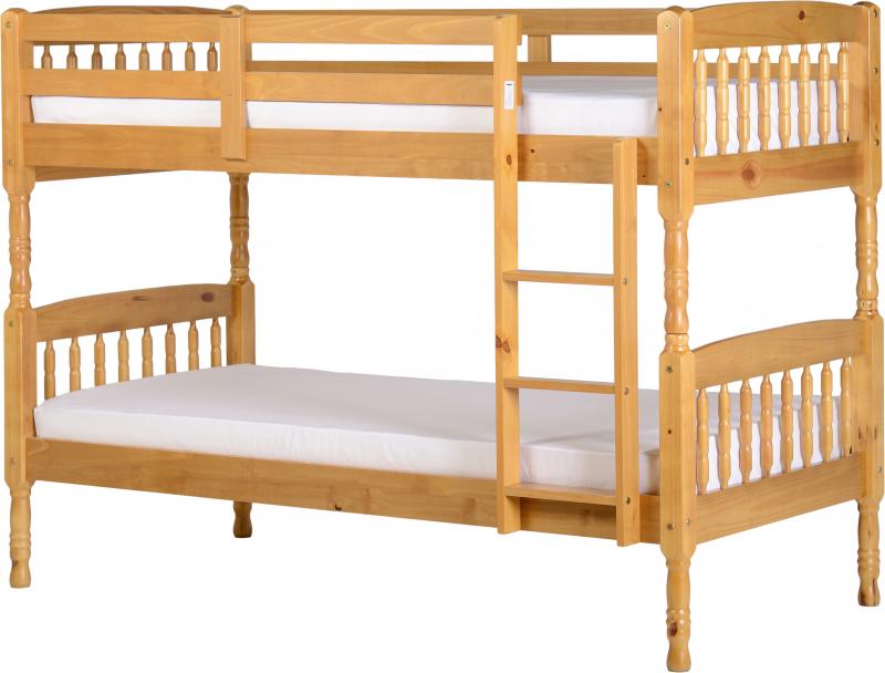Solid Pine Bunk Beds Albany 3, Pine Bunk Beds