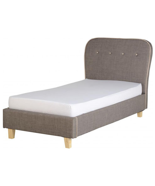 Eaton Grey Fabric Bed