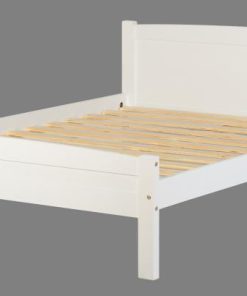 Amber white 4ft6 wooden bed