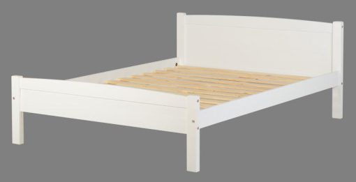 Amber white 4ft6 wooden bed