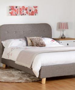 Eaton Grey Fabric bed Seconique