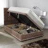 Ottoman gas lift bed with headboard and a 1000 pocket spring mattress