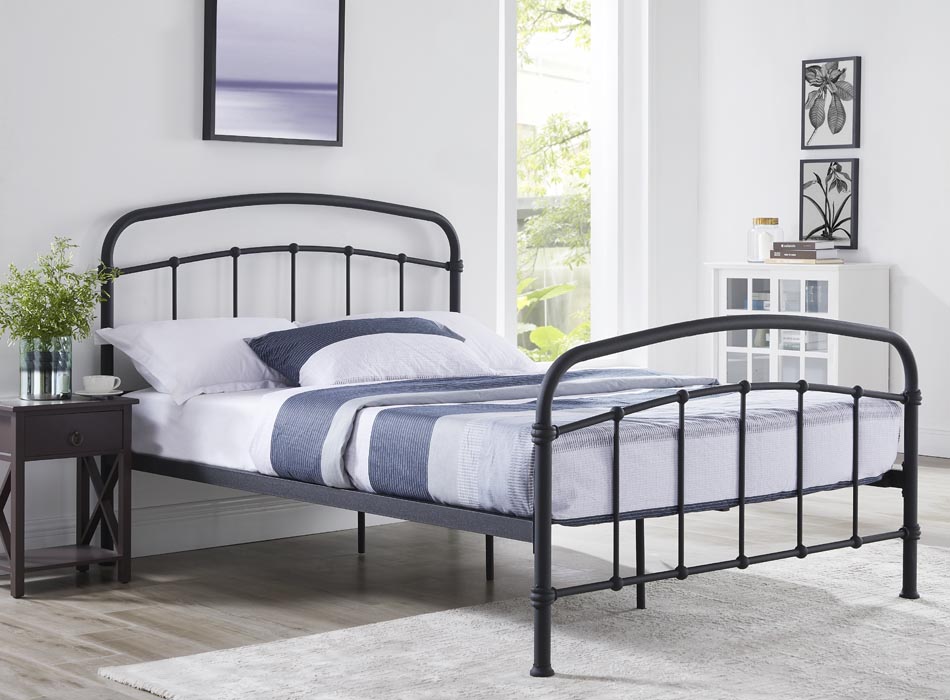 Halston industrial style Bed