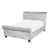 Isabella Sleigh Bed Silver