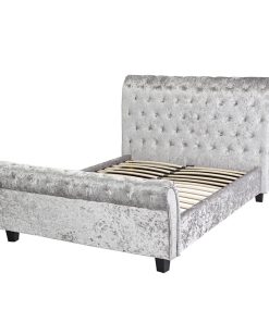 Isabella Sleigh Bed Silver
