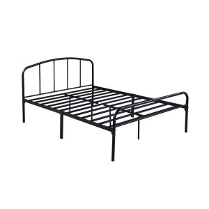 Milton double 4ft6  black metal bed frame