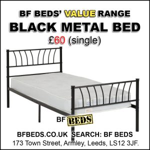 Black Metal Bed