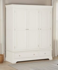 Bordeaux 3 door wardrobe ivory