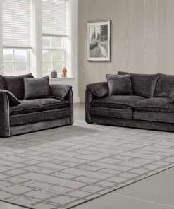 Solaya sofa 3+2 black set