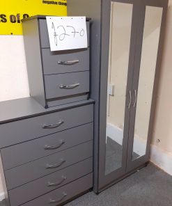 Mirrored Wardrobe, Chest, Drawers